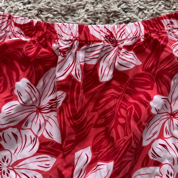 Vintage Sag Harbor Red Tropical Floral Capri Pants Women’s Size 8 Summer Cruise - Picture 11 of 16